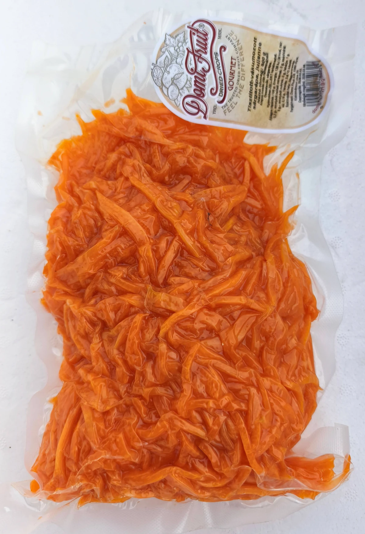 Sárgarépa, julienne, tisztított, vákuumcsomagolt, 500 g