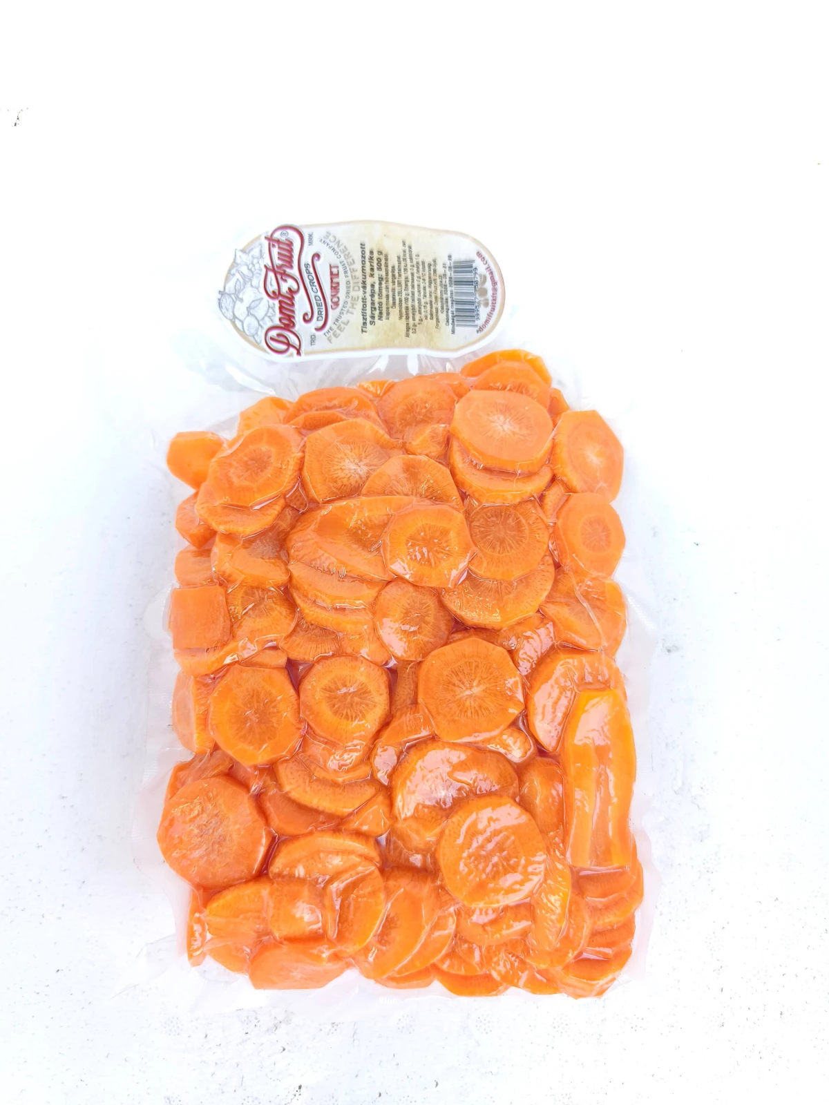 Sárgarépa, karika, tisztított, vákuumcsomagolt, 1 kg