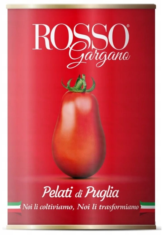 Rosso Gargano hámozott paradicsom (Pelati), 400 g