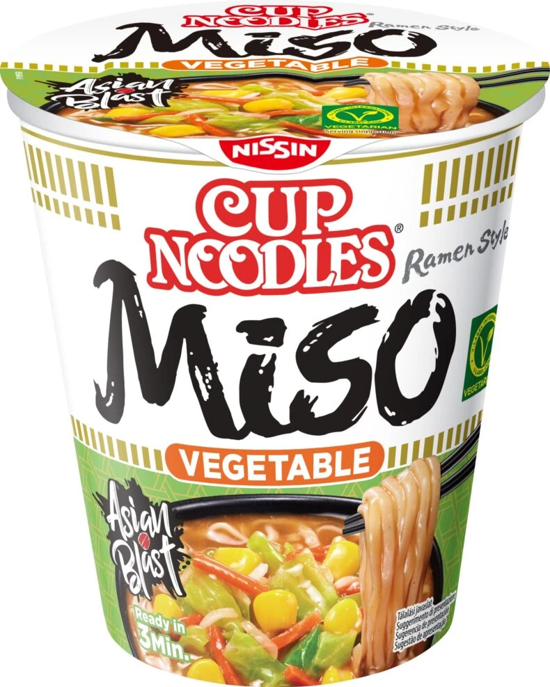 Nissin Cup Noodles instant leves MISO, 66 g