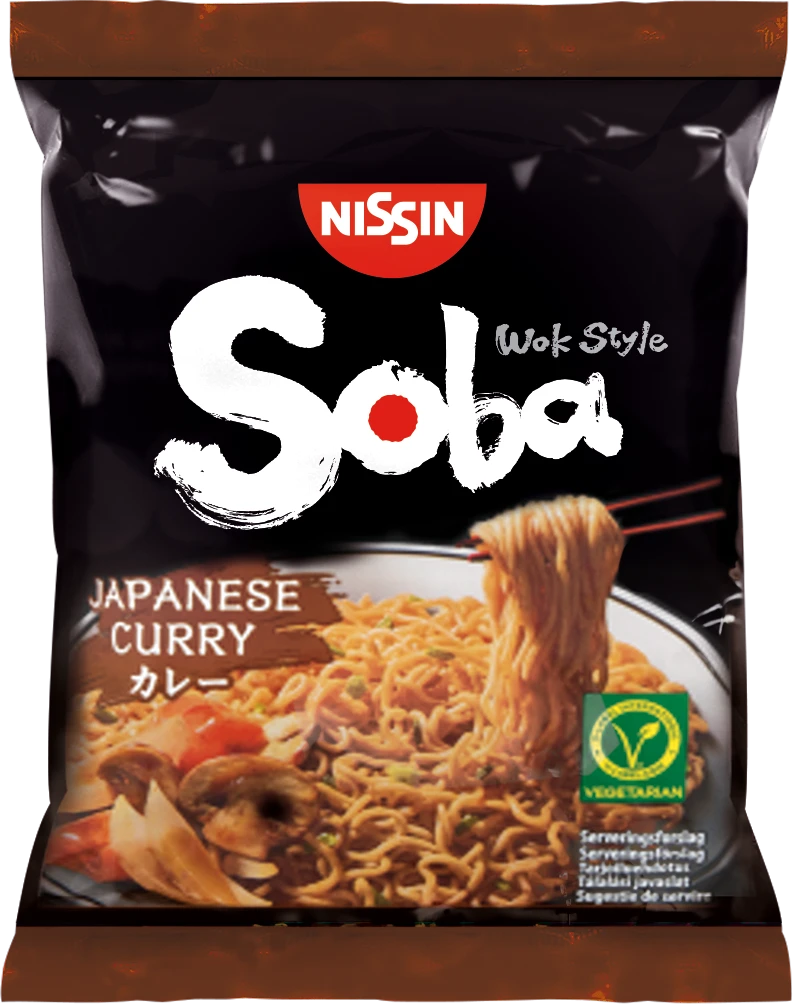 Nissin Soba Bag sült tészta, Japan curry, 111 g