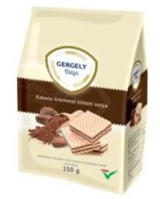 Gergely, Kakaó ízű krémmel töltött ostya, 150 g